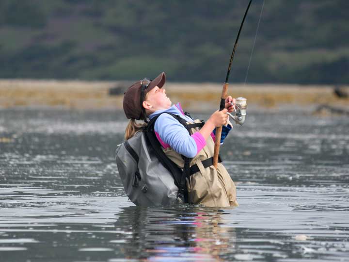 Girls fish in Alaska!